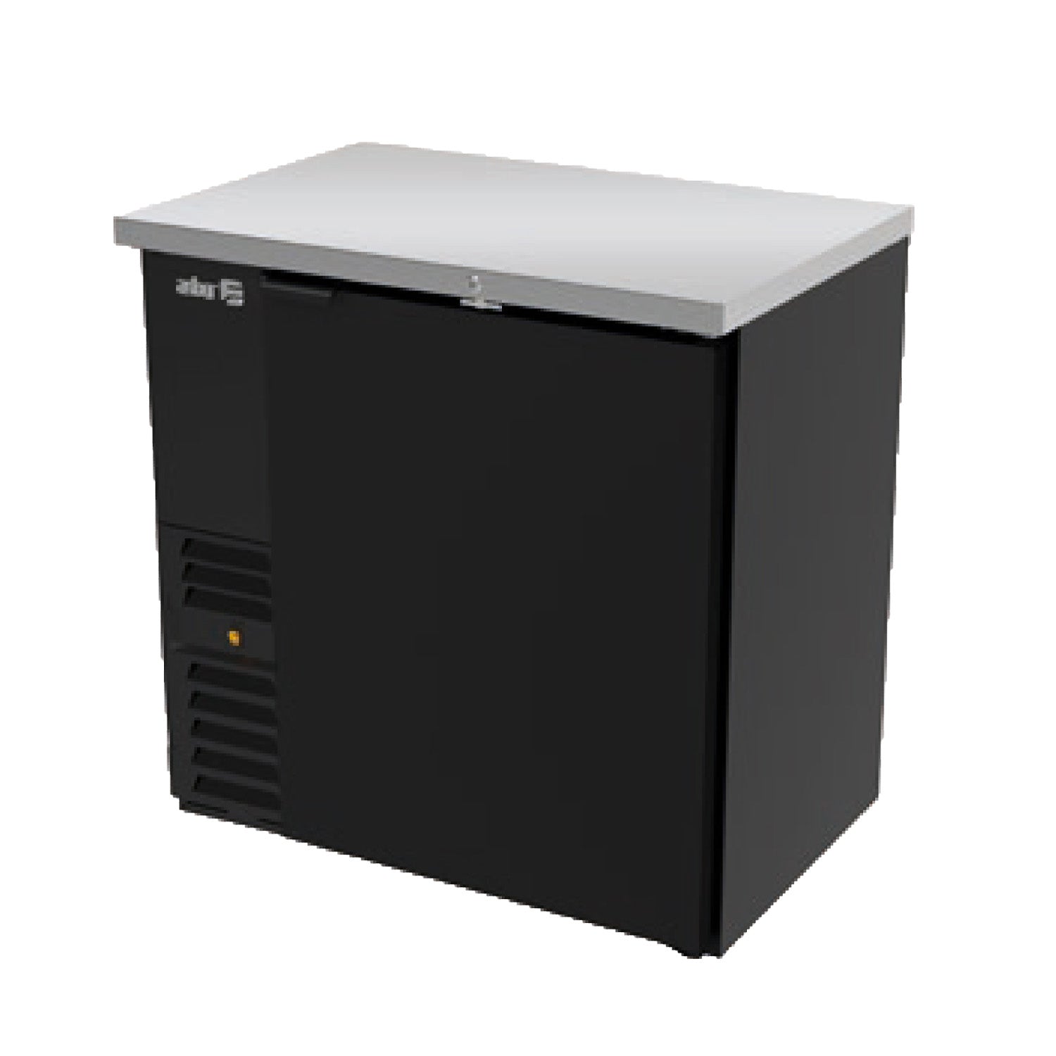 Refrigerador Contra-Barra Asber 1 Puerta Solida Cerradura en Puerta y Luz Interior ABBC-24-36 HC/S HC