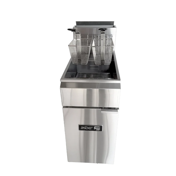 FREIDORA A GAS 1 TINA - 3 QUEMADORES - 50 LBS. DE CAPACIDAD. RESTAURANT LINE. PRECIO EN PROMOCIÓN
