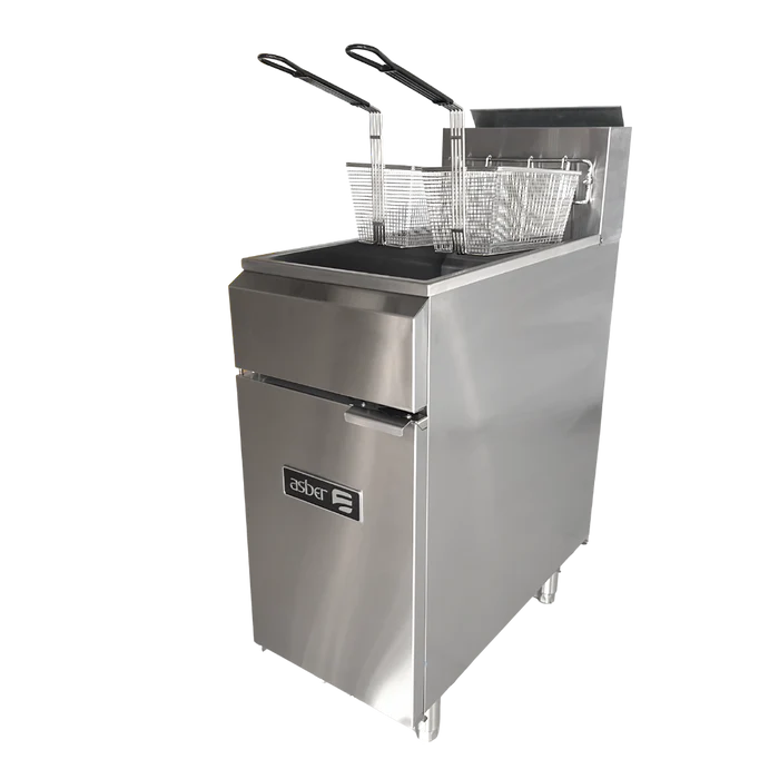FREIDORA A GAS 1 TINA - 3 QUEMADORES - 50 LBS. DE CAPACIDAD. RESTAURANT LINE. PRECIO EN PROMOCIÓN