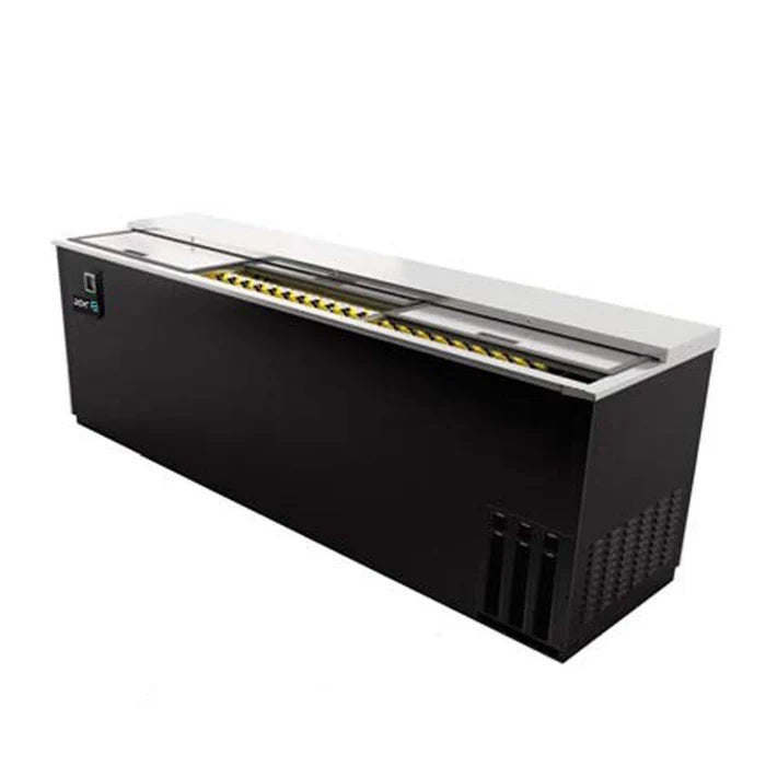 BOTELLERO REFRIGERADO EN VINYL NEGRO - 3 PUERTAS SOLIDAS CORREDIZAS