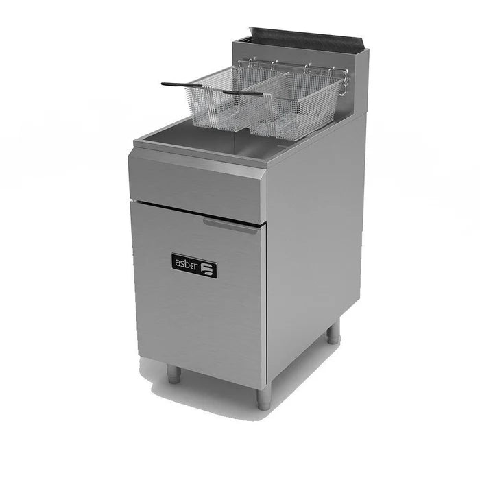 FREIDORA A GAS 1 TINA - 4 QUEMADORES - 75 LBS. DE CAPACIDAD. RESTAURANT LINE