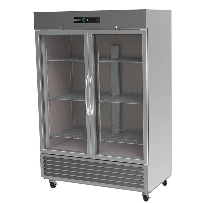 REFRIGERADOR 2 CUERPOS - 2 PUERTAS DE CRISTAL. PROFESSIONAL LINE