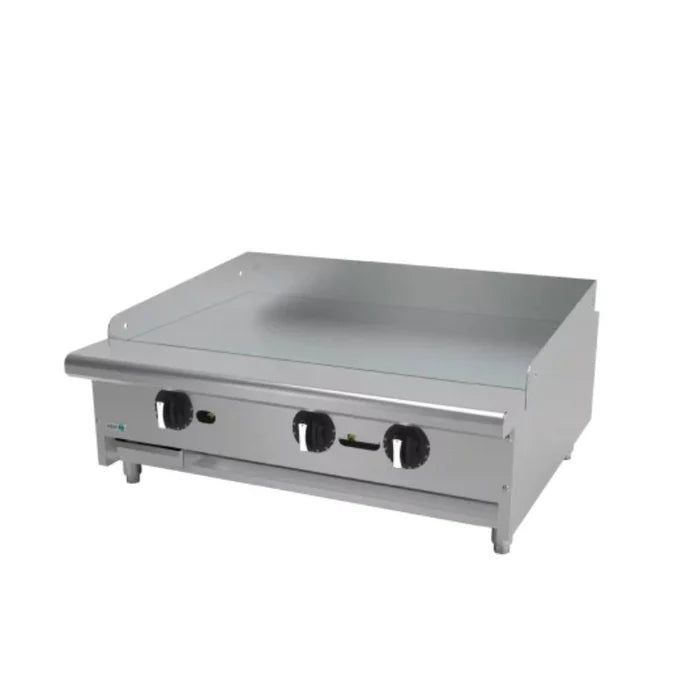 PLANCHA LISA TERMOSTATICA A GAS CON PLACA DE 3/4". RESTAURANT LINE