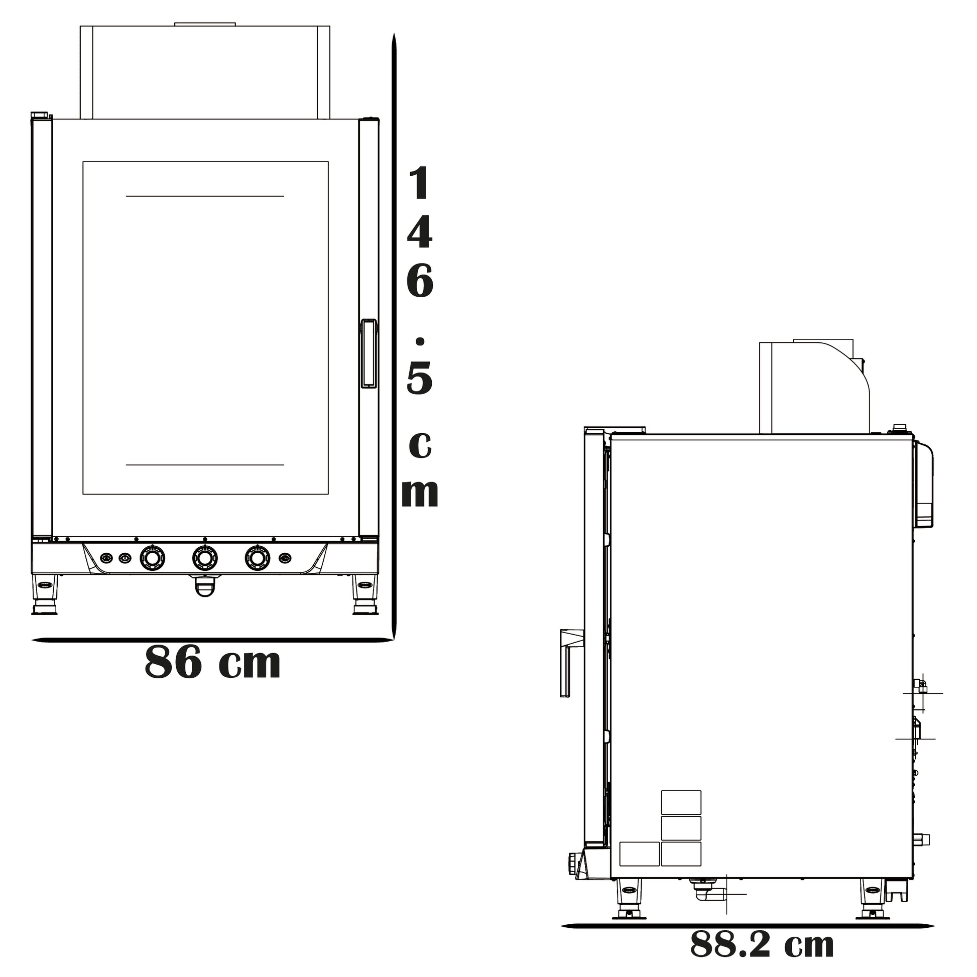 Horno de Convección Manual Bakerlux Unox 8 Charolas