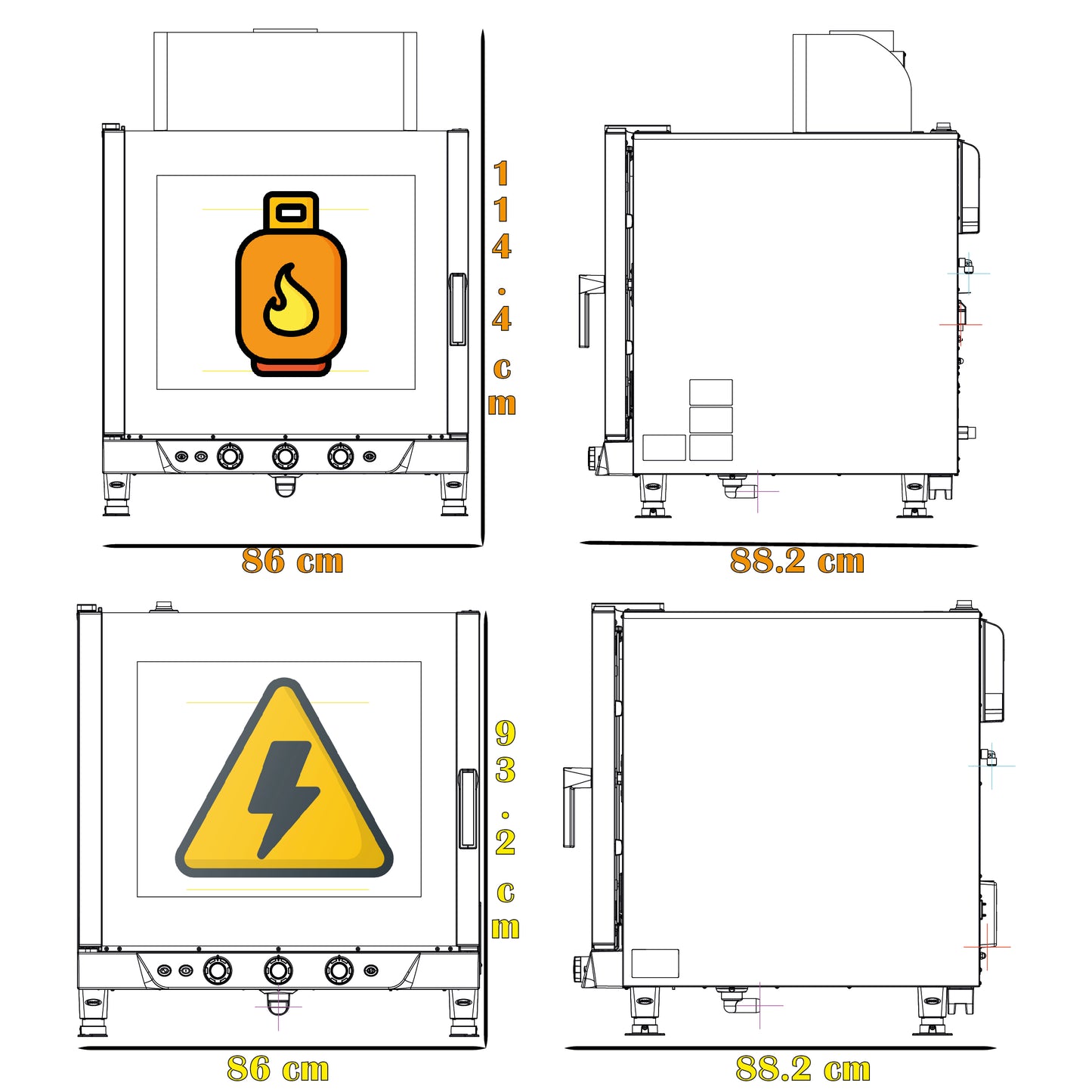 Horno de Convección Manual Bakerlux Unox 5 Charolas