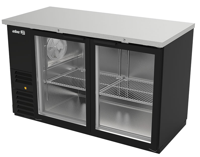 Refrigerador Contra Barra Asber 2 Puertas Cristal Luz Interior 19´Asber ABBC-58G-HC