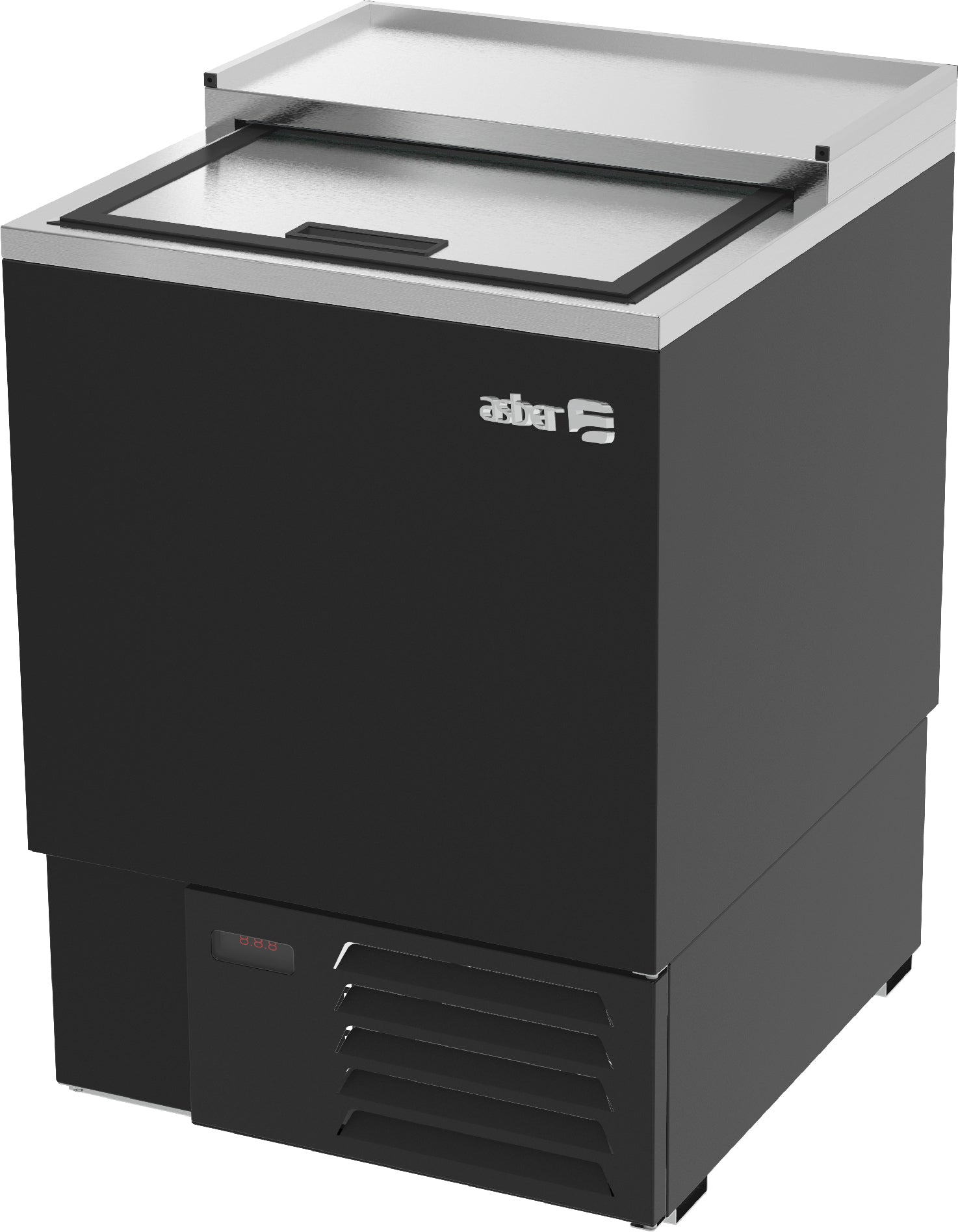 Refrigerador/Congelador de Tarros 1 Puerta Corredizas Cuerpo de Acero Inoxidable AGF-24 HC