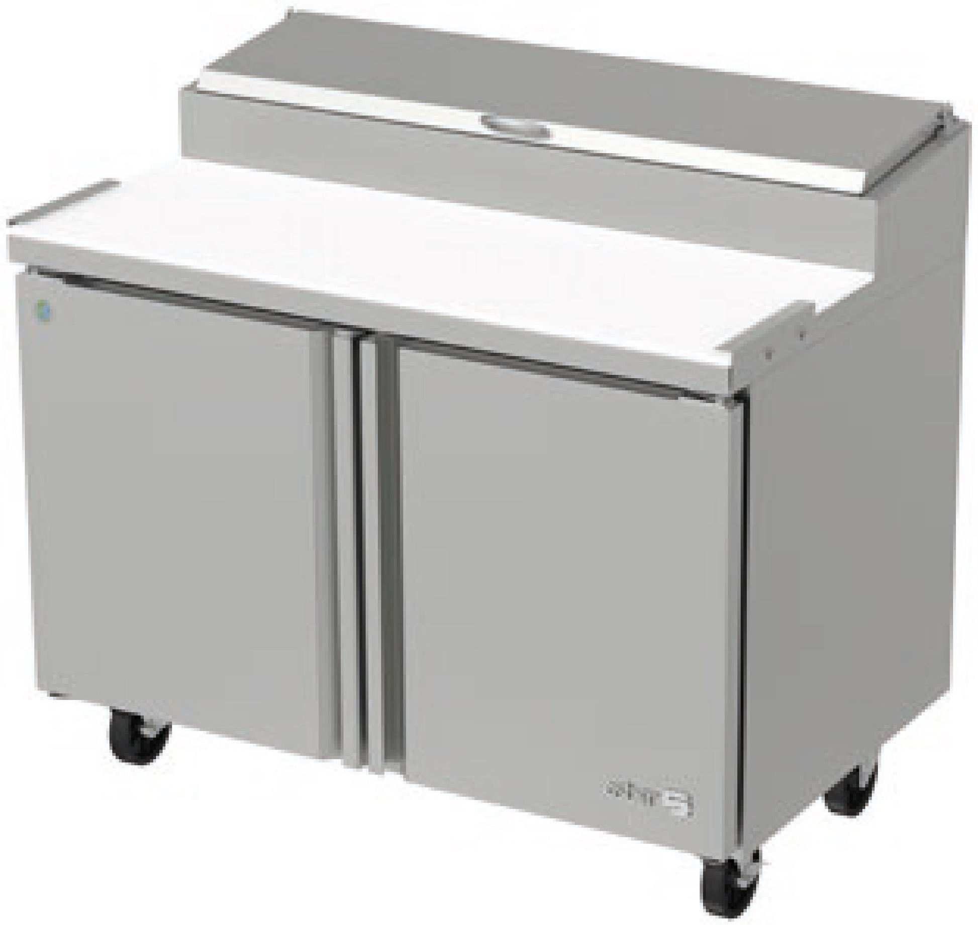 Mesa Refrigerada para Preparación de Pizza con 8 Espacios 2 Puertas Acero Inoxidable APTP-48 HC