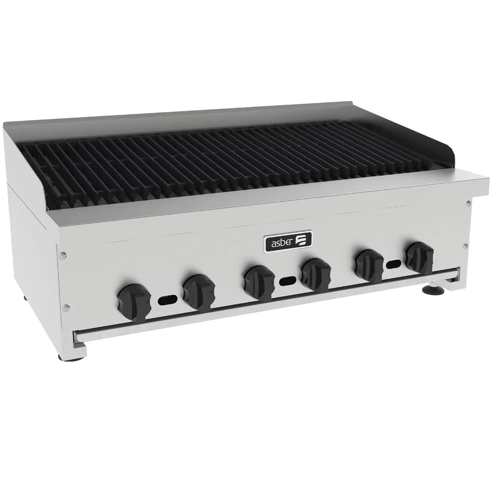Asador A Gas Con Sercha Perimetral Asber - Radiante - Snack Line ASRB-36
