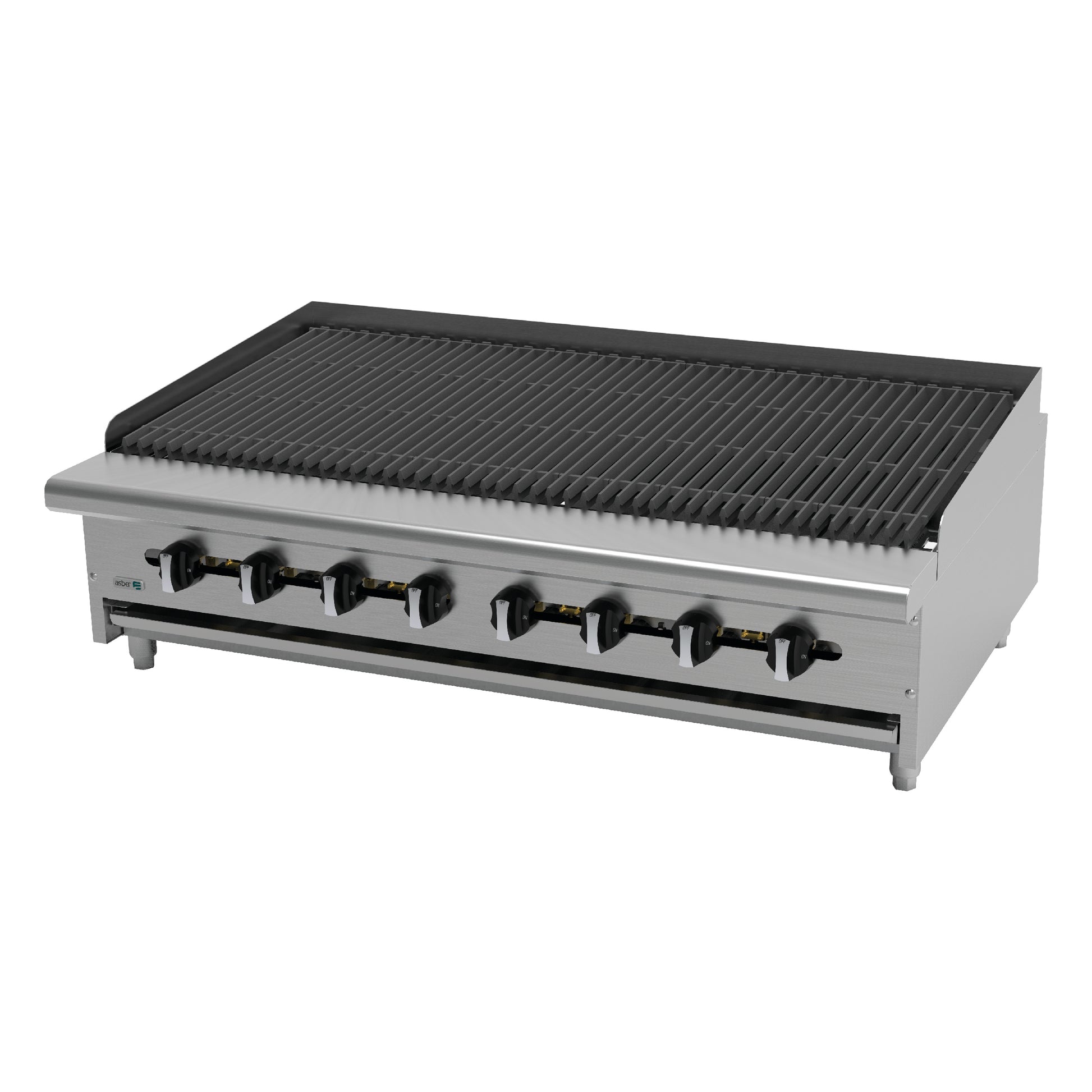 Asador a Gas - Radiante 48" Acero Inoxidable Asber AERB-48