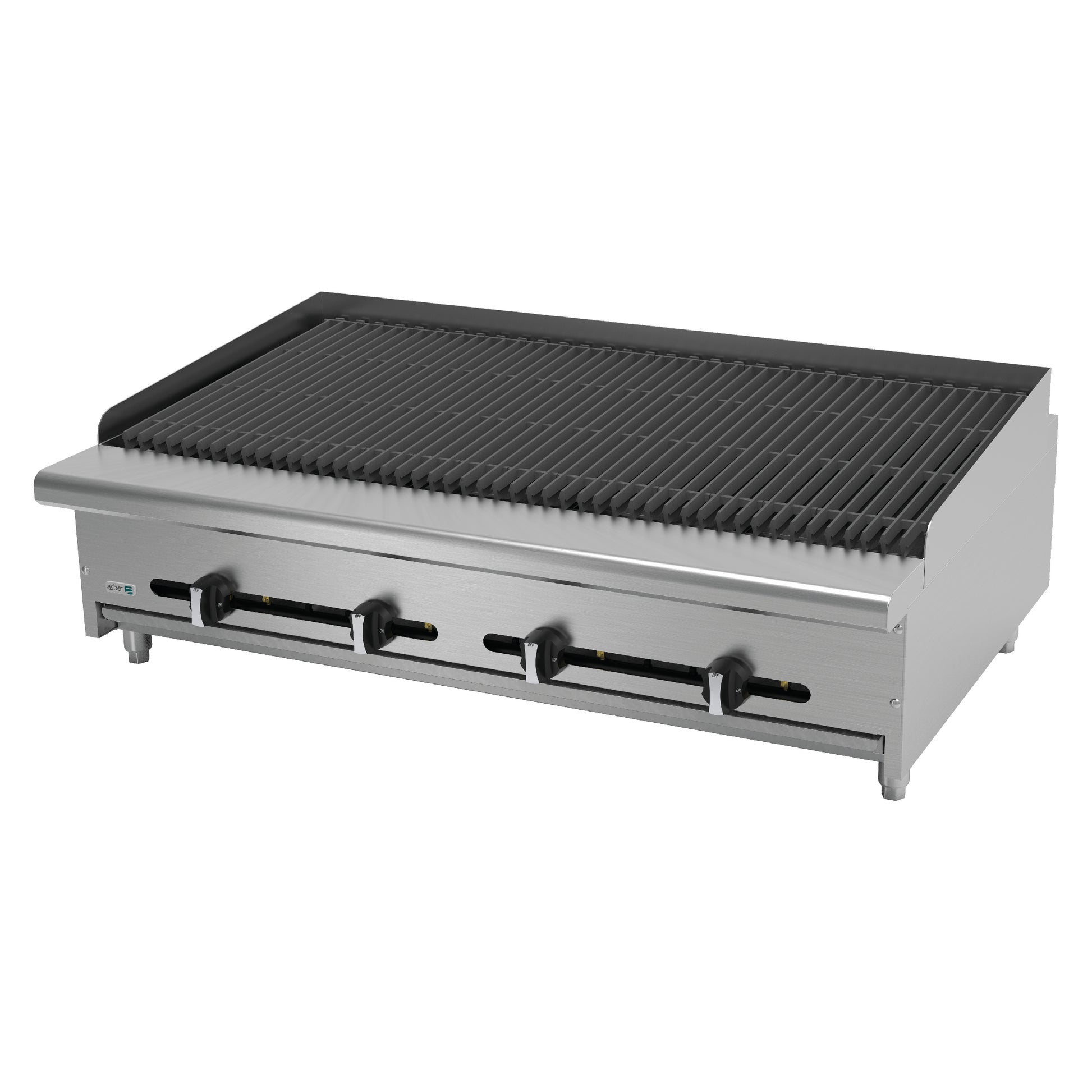 Asador a Gas - Piedra Volcanica 48" Acero Inoxidable Asber AECRB-48