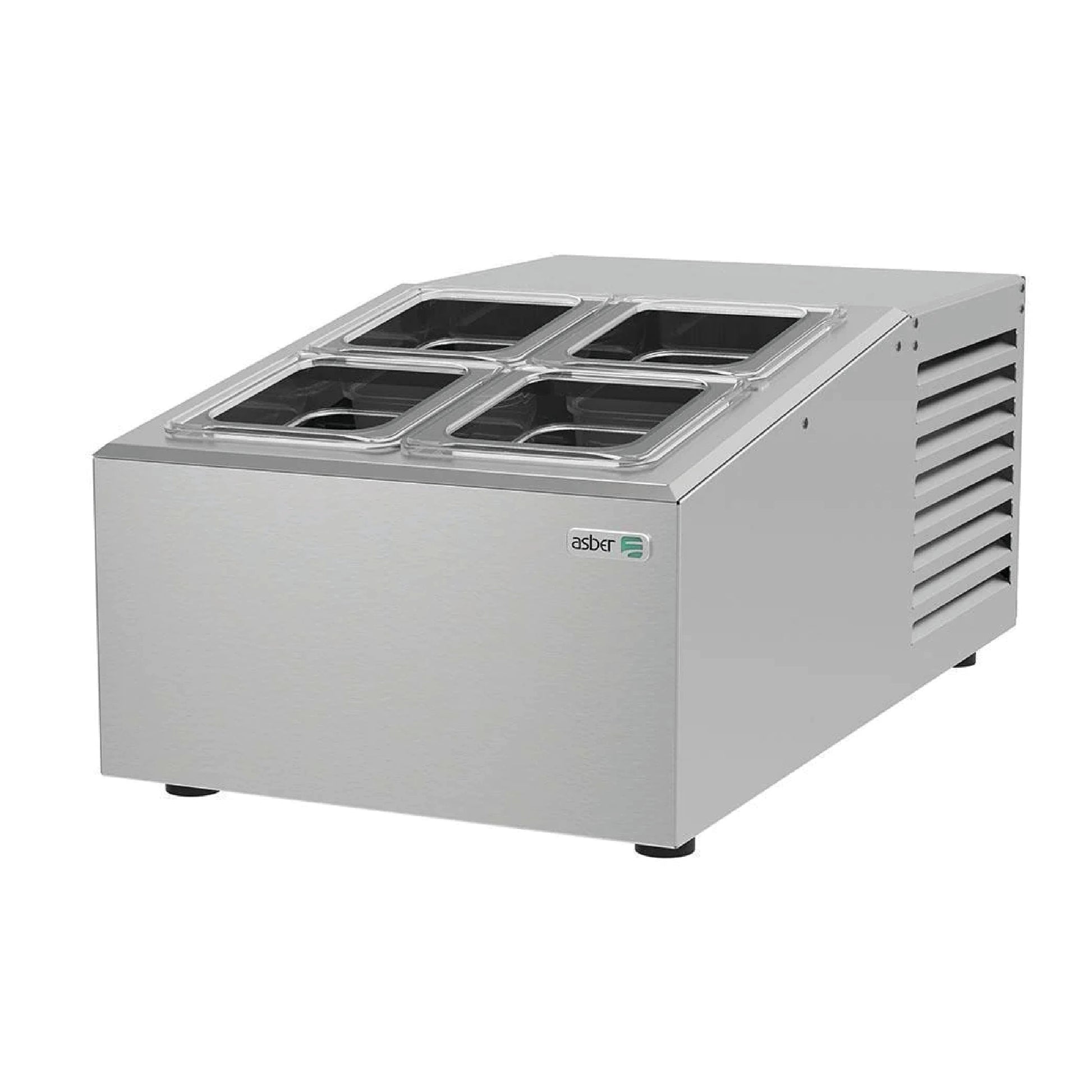 Topping Refrigerado Sobre Mostrador 115V Acero Inoxidable Asber ATC-2+2