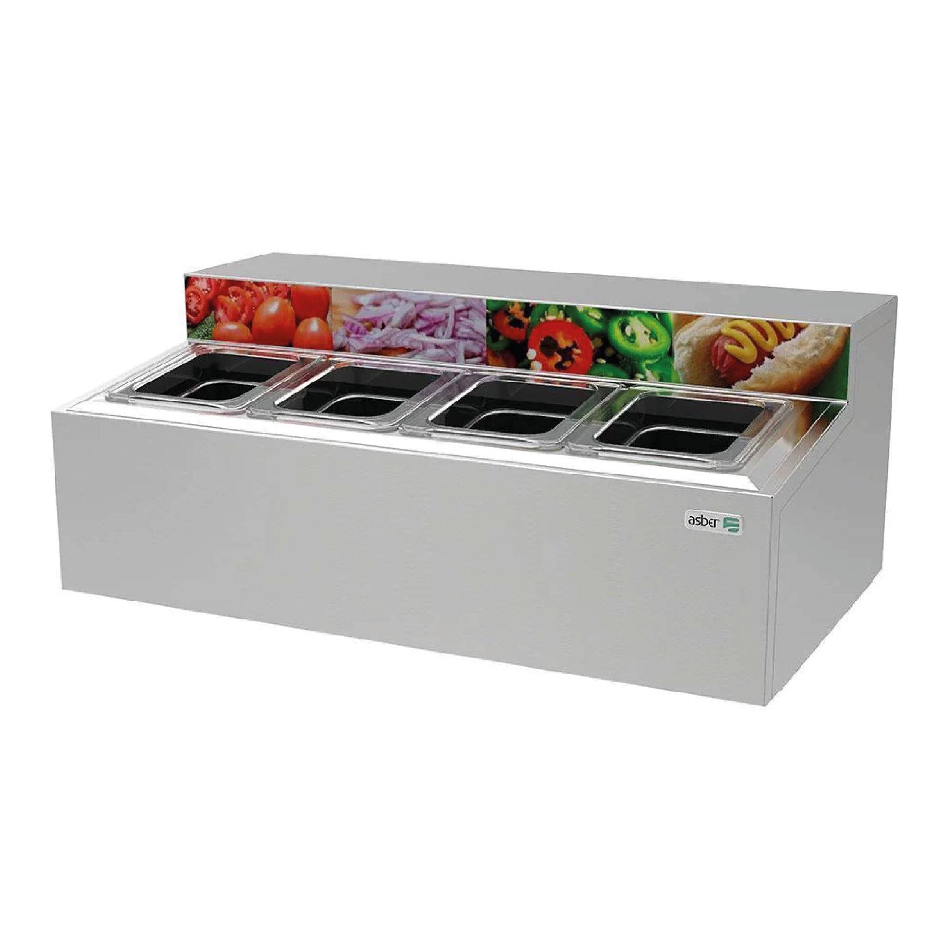 Topping Refrigerado Sobre Mostrador 4 Insertos de 1/6 Asber ATC-4