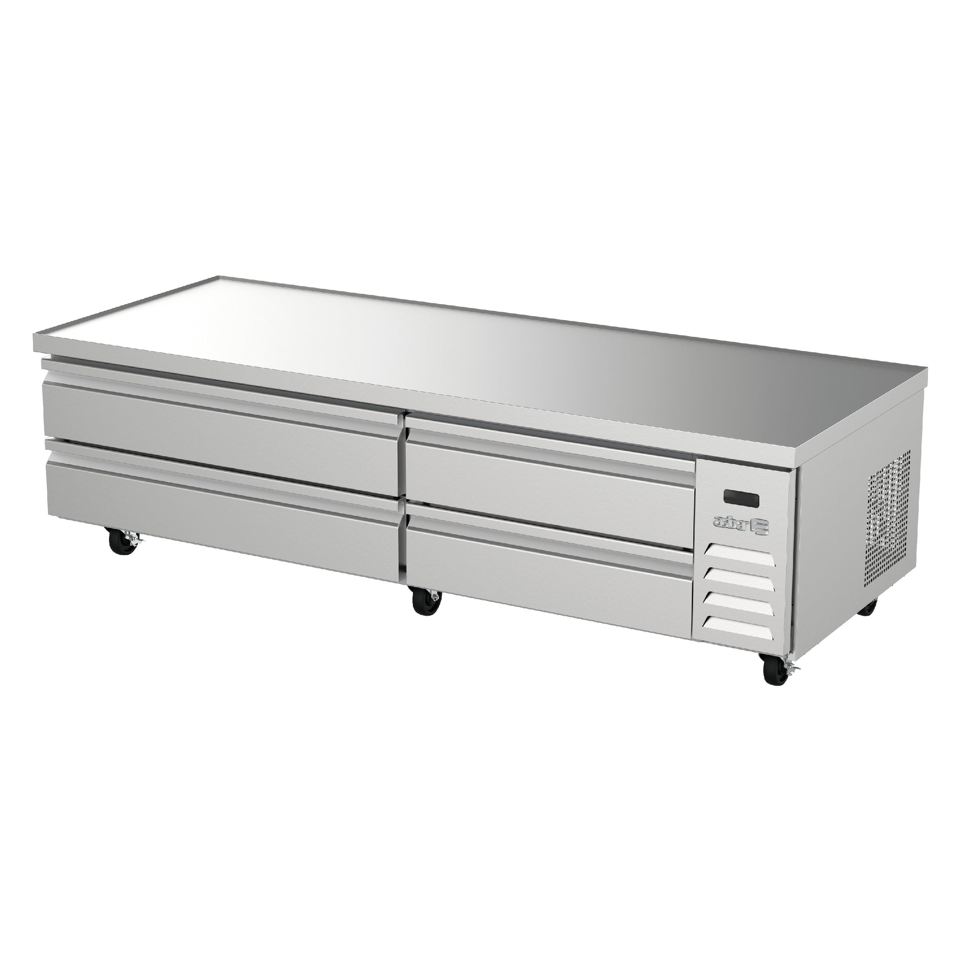 Base De Chef Refrigerada Asber Con 4 Cajones Cubierta Con Borde Antiderrame ACBR-84 HC