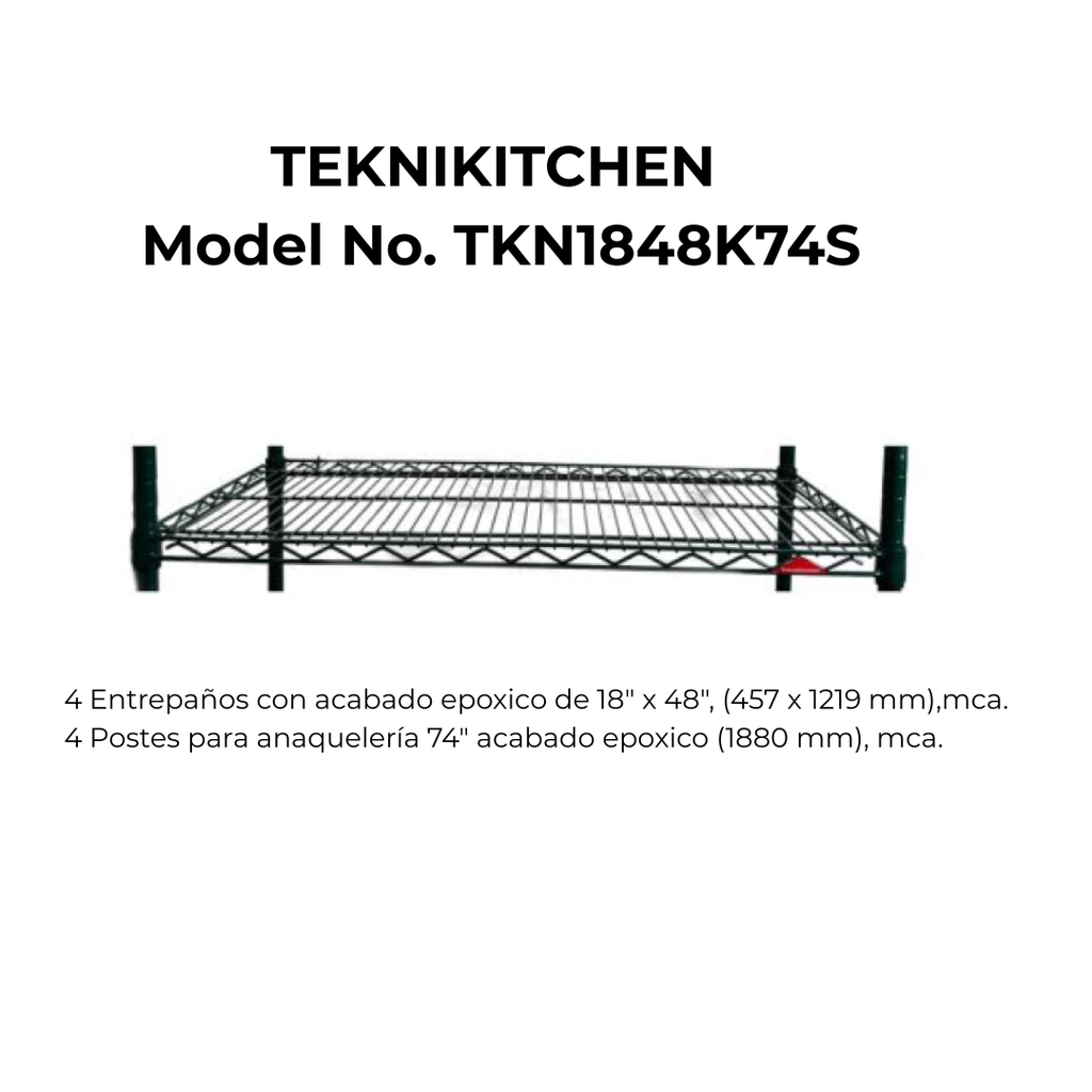 Mayor longitud para almacenamiento  Model No. TKN1848K74S