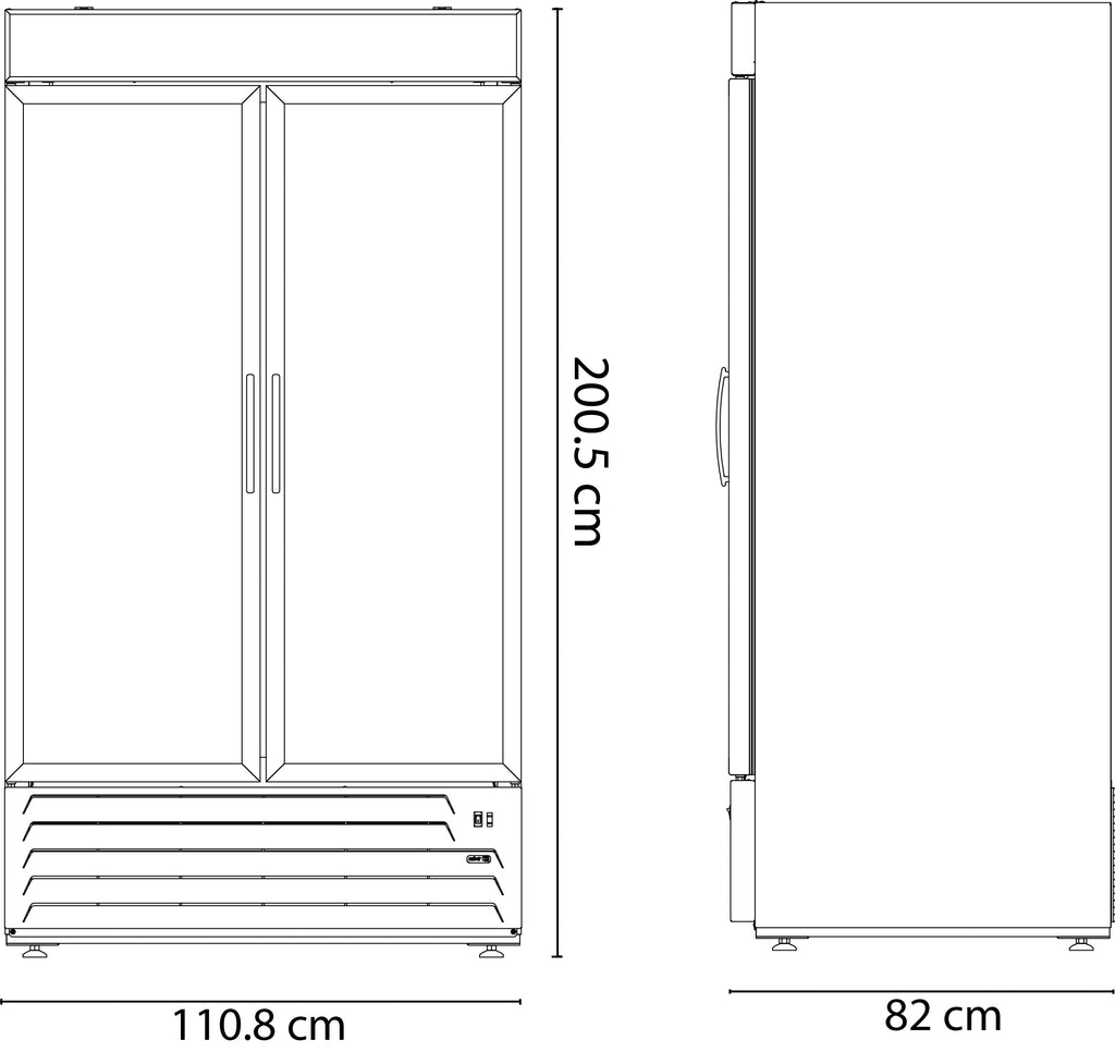 CONSERVADOR DE CONGELADOS 2 CUERPOS CON DISPLAY - 2 PUERTAS DE CRISTAL. MERCHANDISER LINE