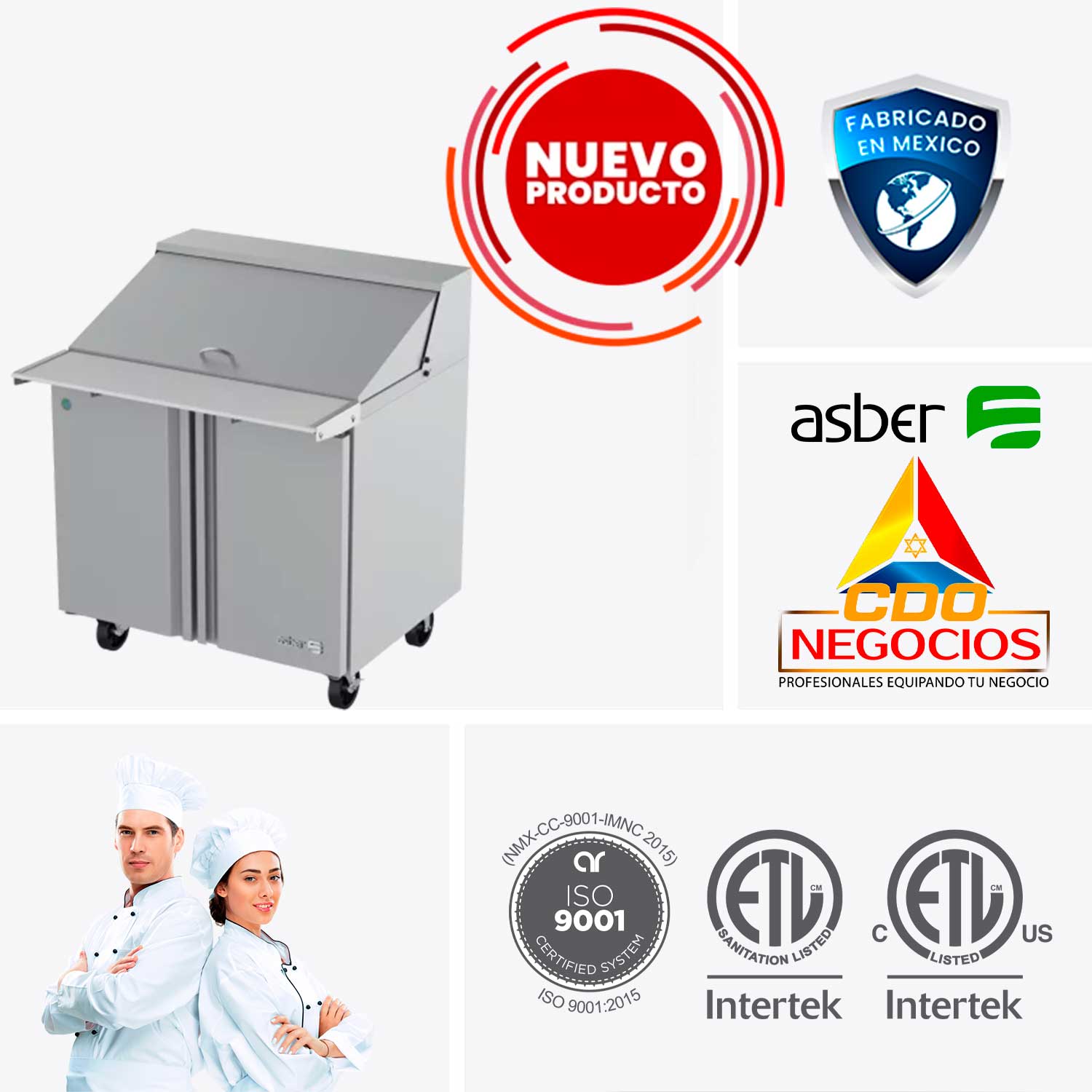 Mesa Refrigerada preparación MEGA TOP  | APTM-36-15 HC