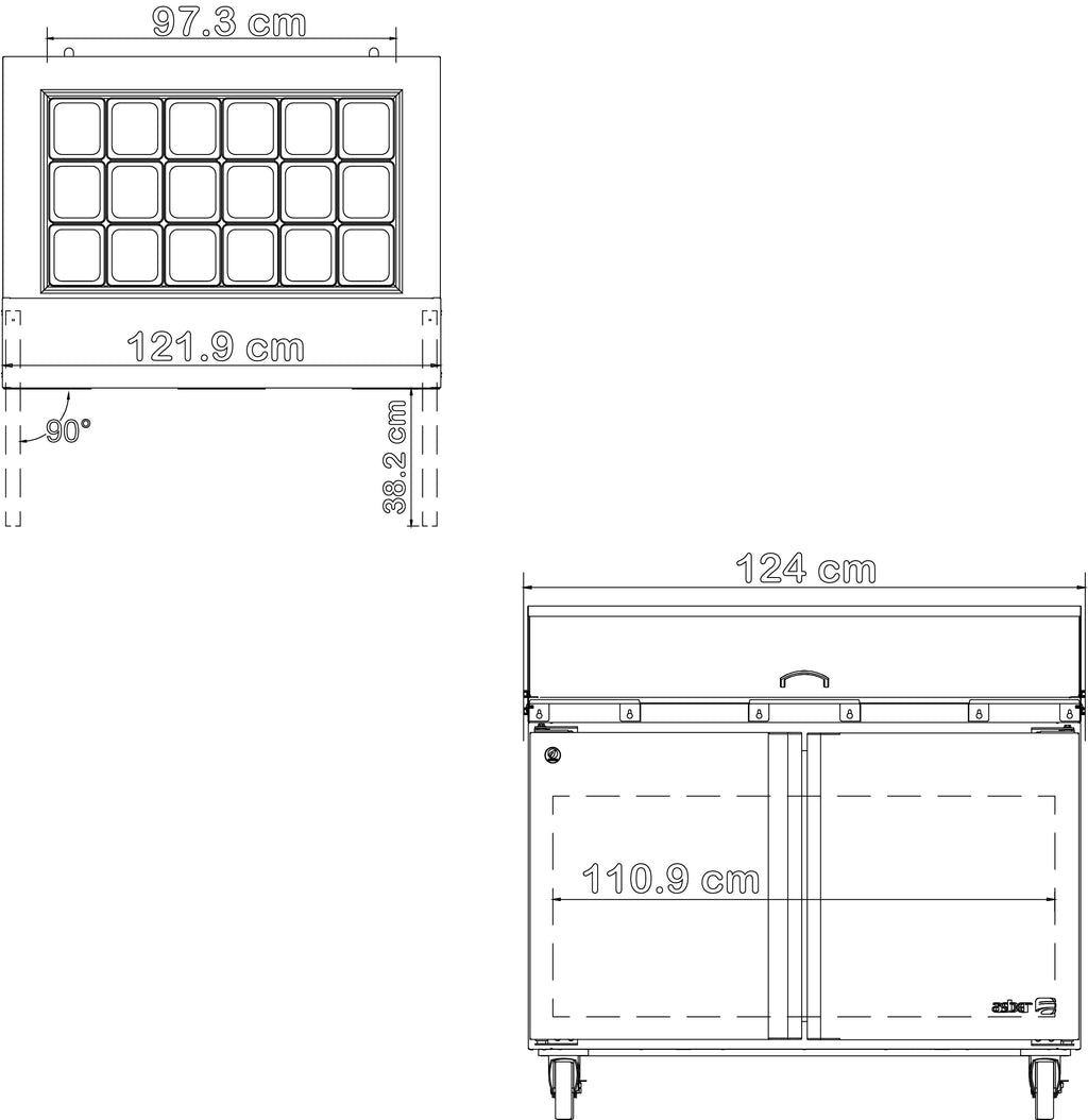 MESA REFRIG. DE PREP. - MEGA TOP. PREMIUM LINE. NUEVO LANZAMIENTO. PRECIO EN PROMOCIÓN
