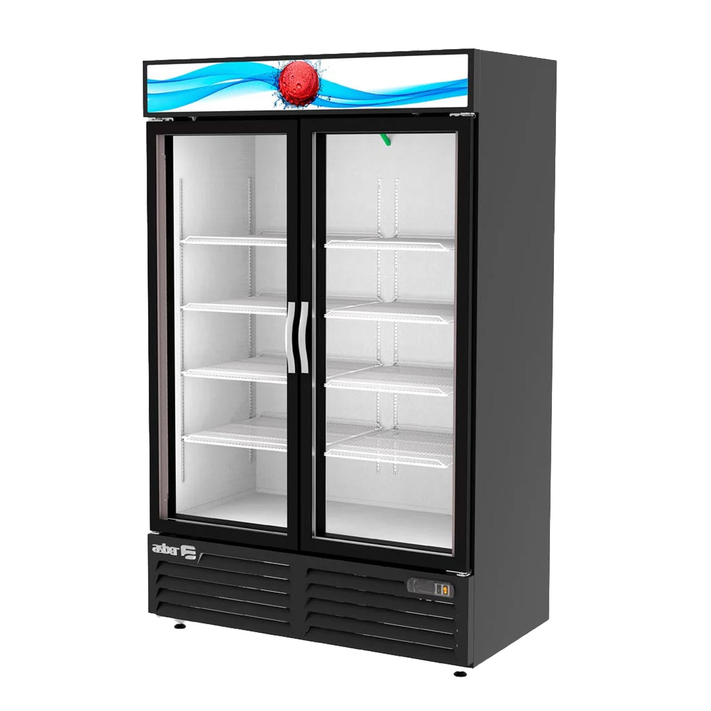 Refrigerador Merchandiser 2 Puertas de Cristal ASBER ARMD-37 HC Color Negro