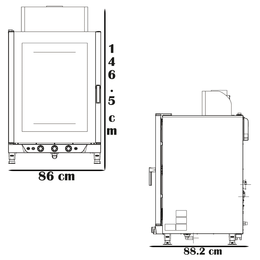 Horno de Convección Manual Bakerlux Unox 8 Charolas