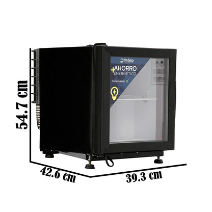 Refrigerador Vertical 1 Puerta Cristal Luz Led 115V. 1/10 HP Imbera Bvc01-E1