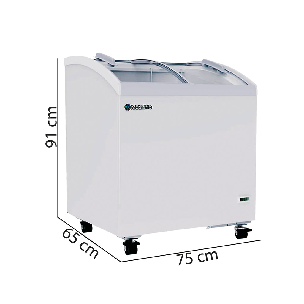 Congelador Horizontal Puerta Cristal Curvo 7fts Metalfrío CHC-200