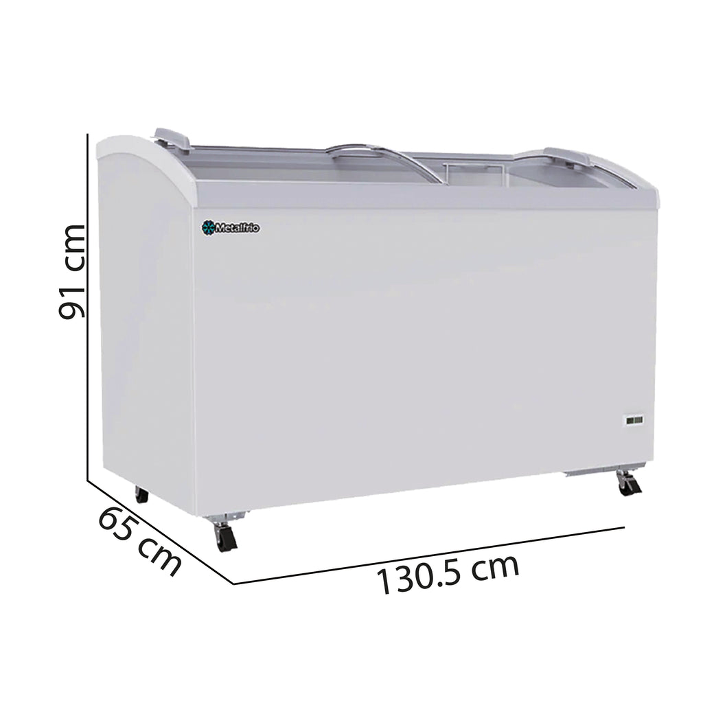 Congelador Horizontal Puerta Cristal Curvo 14fts Metalfrío CHC400