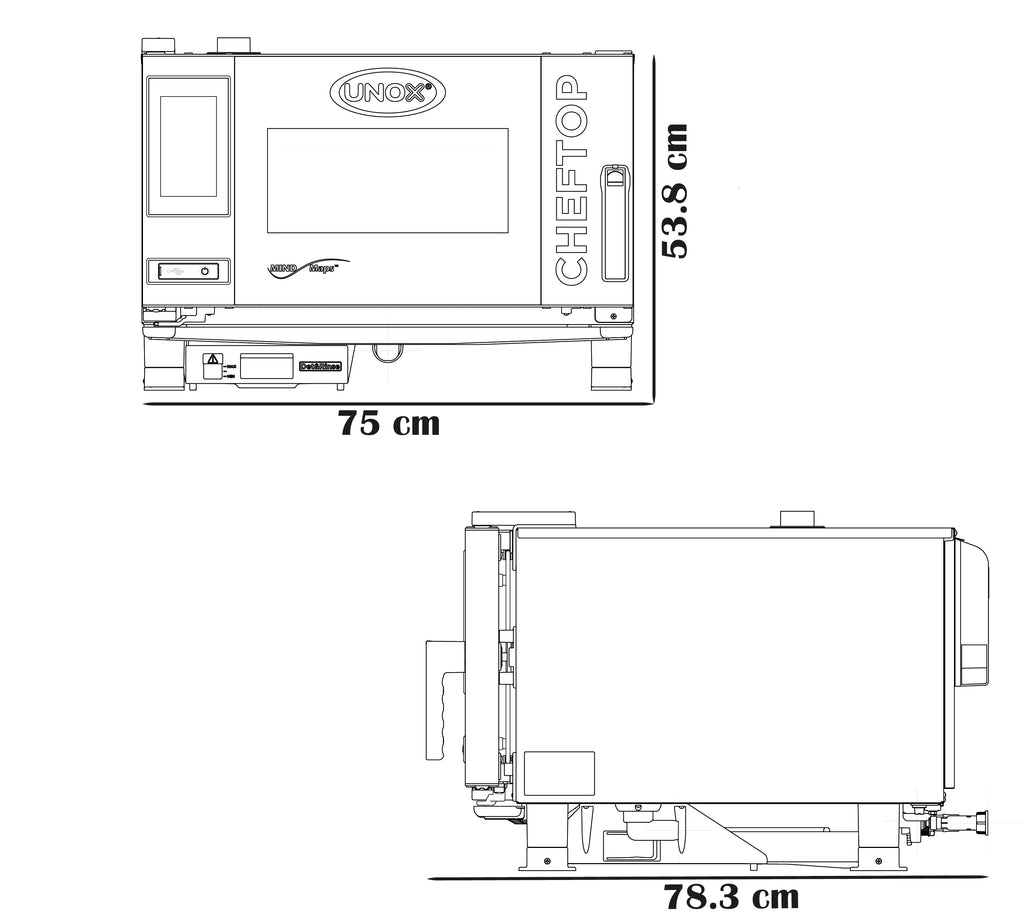Horno Cheftop Unox 3 Bandejas Eléctrico XEVC-0311