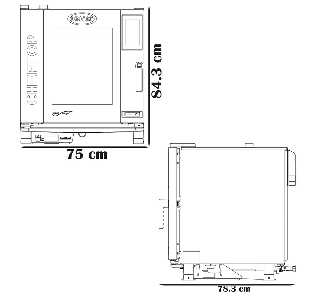 Horno Cheftop Unox 7 Charolas MIND Maps ZERO XEVC-0711