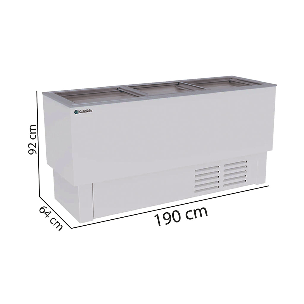 Congelador Horizontal Puerta Cristal Plano 17fts Metalfrío CHV15