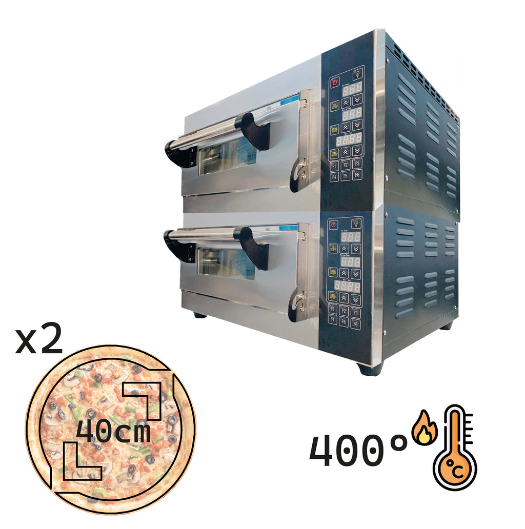 Horno Eléctrico Para Pizzas 2 Niveles 40cm Forni Italia 110v FN2 Pro
