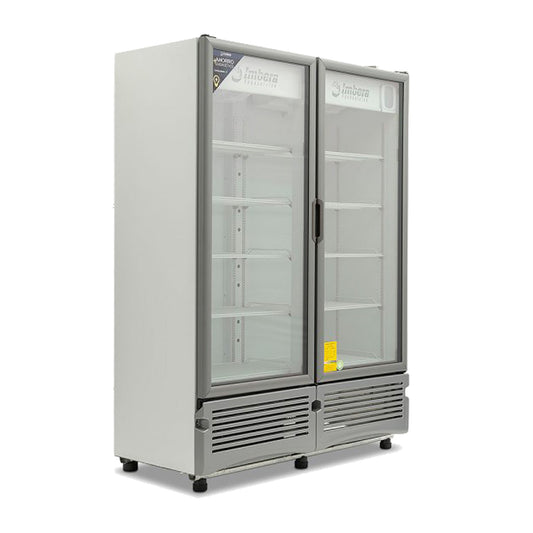 Refrigerador Vertical 2 Puertas Cristal Luz Led 115V. 1/2 HP Imbera G342 2P