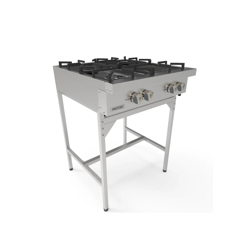 Parrilla 4 Quemadores de Piso a Gas Protek PAP-4QGS