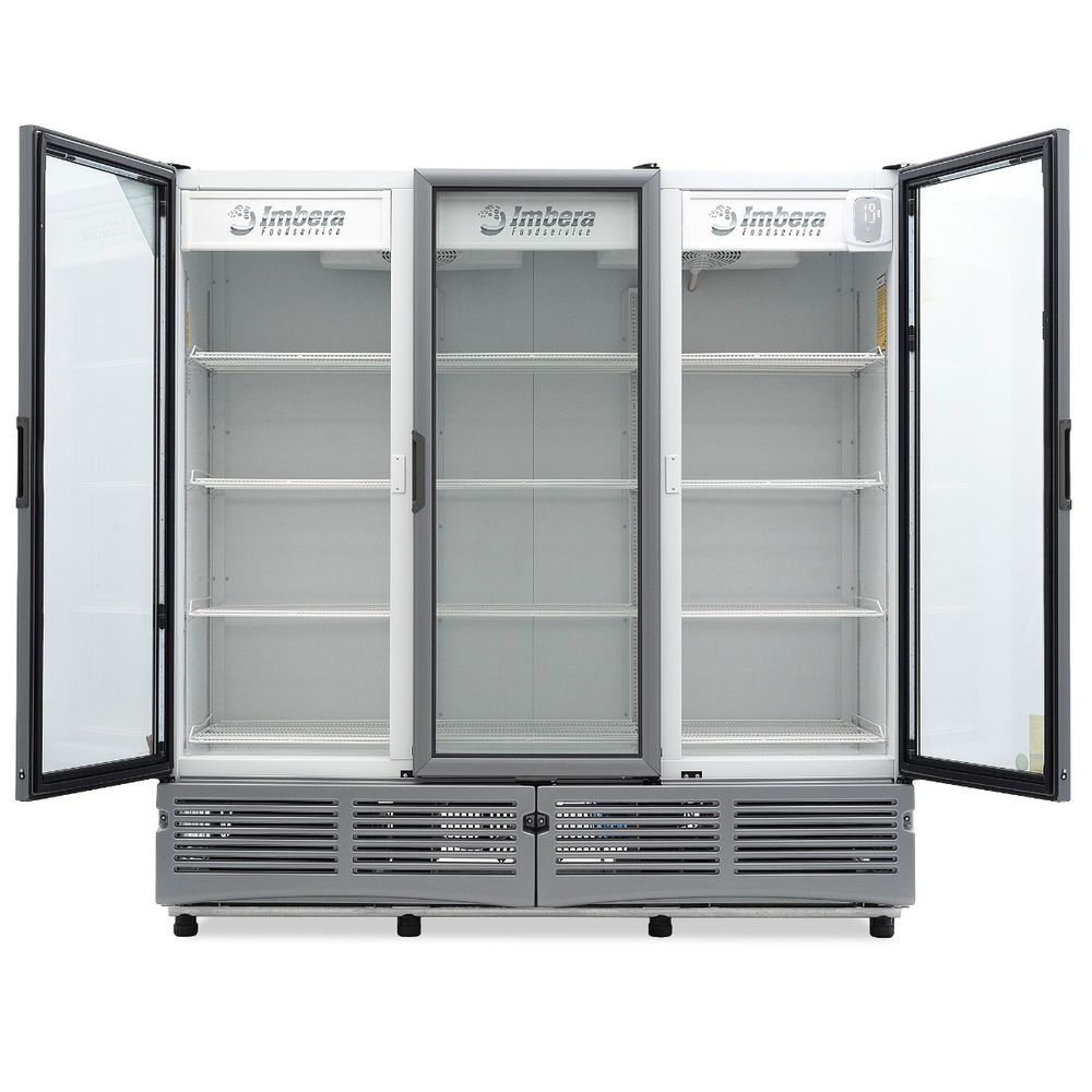 Refrigerador Vertical 3 Puertas Cristal Luz Led 115V. 1/3 HP Imbera G3T72