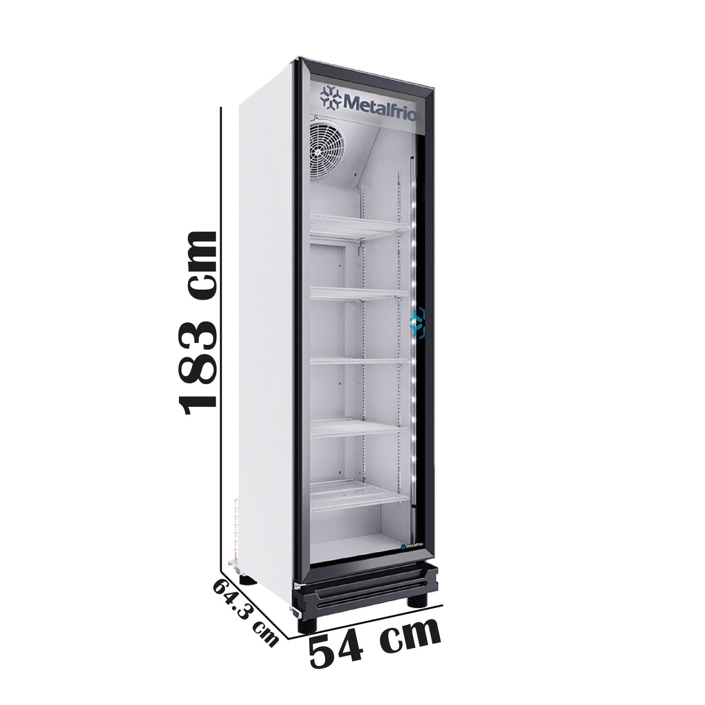 Refrigerador Vertical Full Glass 1 Puerta Cristal 10fts Metalfrío RB100