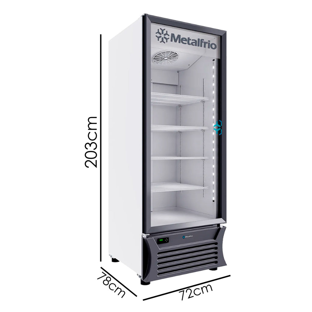 Refrigerador Vertical 1 Puerta Cristal 20fts Metalfrío RB460