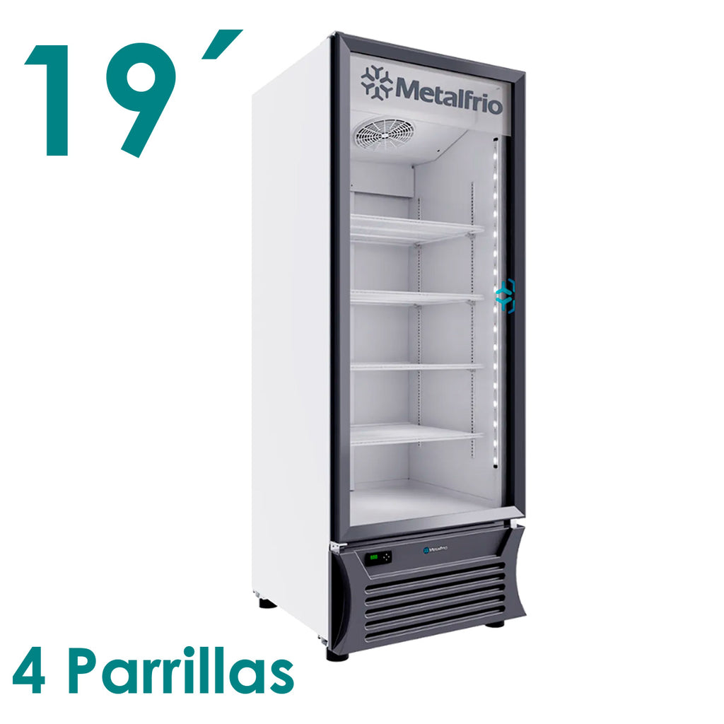 Refrigerador Vertical 1 Puerta Cristal 20fts Metalfrío RB460