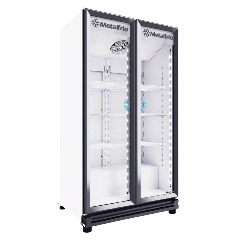 Refrigerador Vertical Full Glass 2 Puertas Cristal 24fts Metalfrío RB550