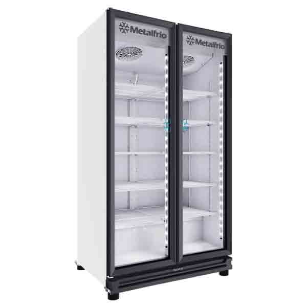 Refrigerador Vertical Full Glass 2 Puertas Cristal 38fts Metalfrío RB680