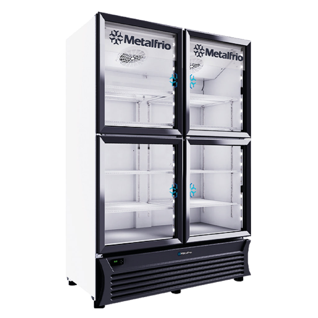 Refrigerador Vertical 4 Puertas Cristal 42fts Metalfrío RB804