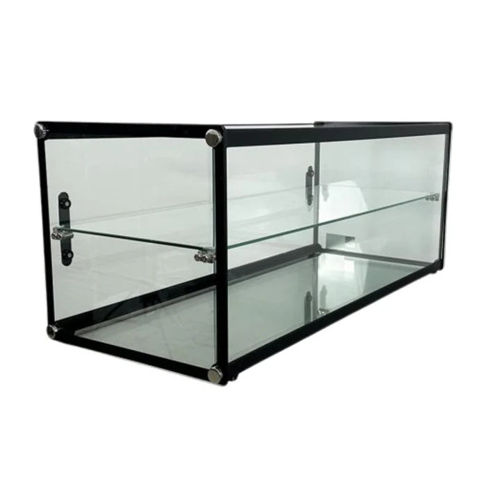 Vitrina Exhibidora Neutra Cristal Recto con dos niveles y un entrepaño, Capacidad 120 L. Peso 26 Kg. MIGSA ZW-120