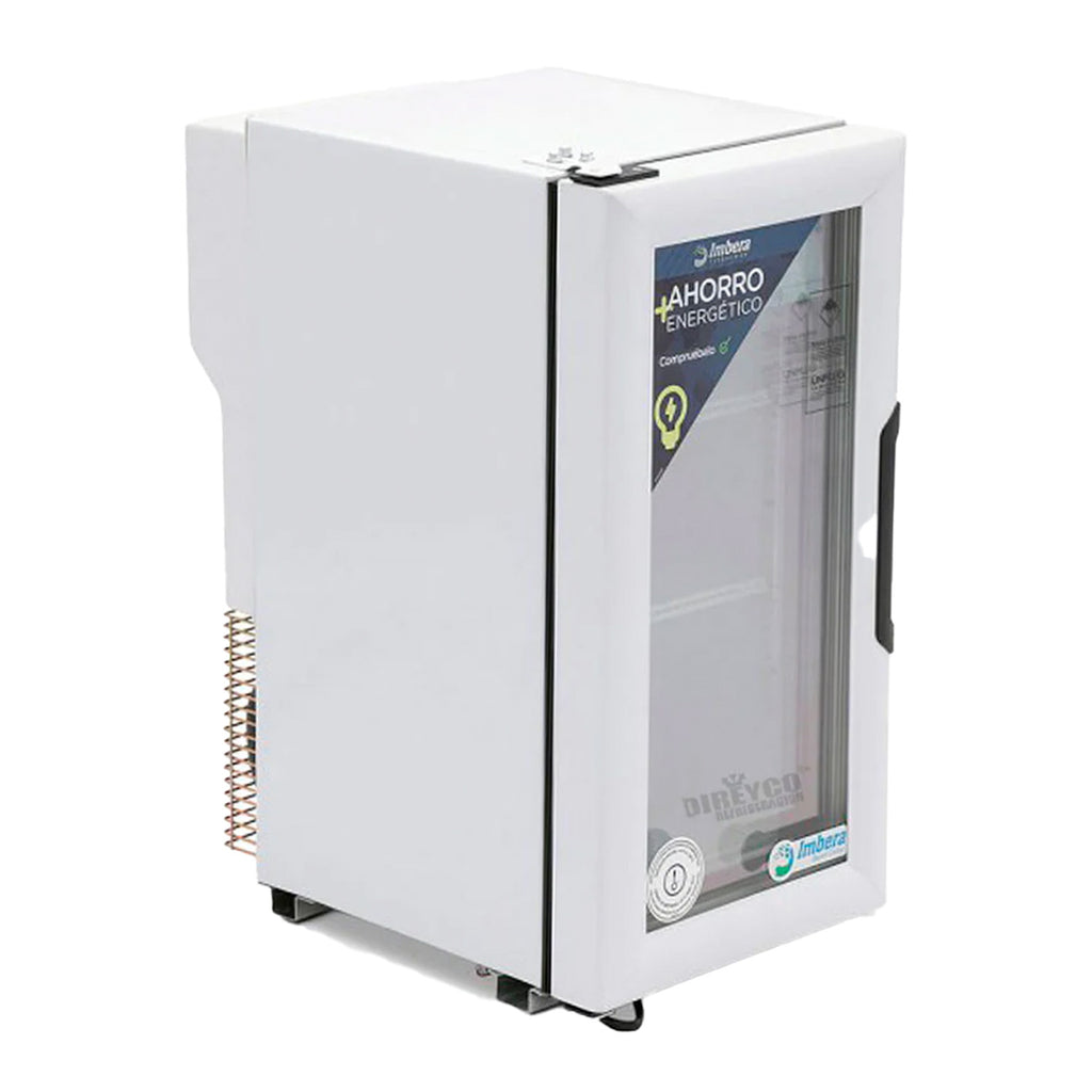 Congelador Vertical 1 Puerta Cristal 1.5 Pies Luz Led 1/8 HP Imbera Vf1.5