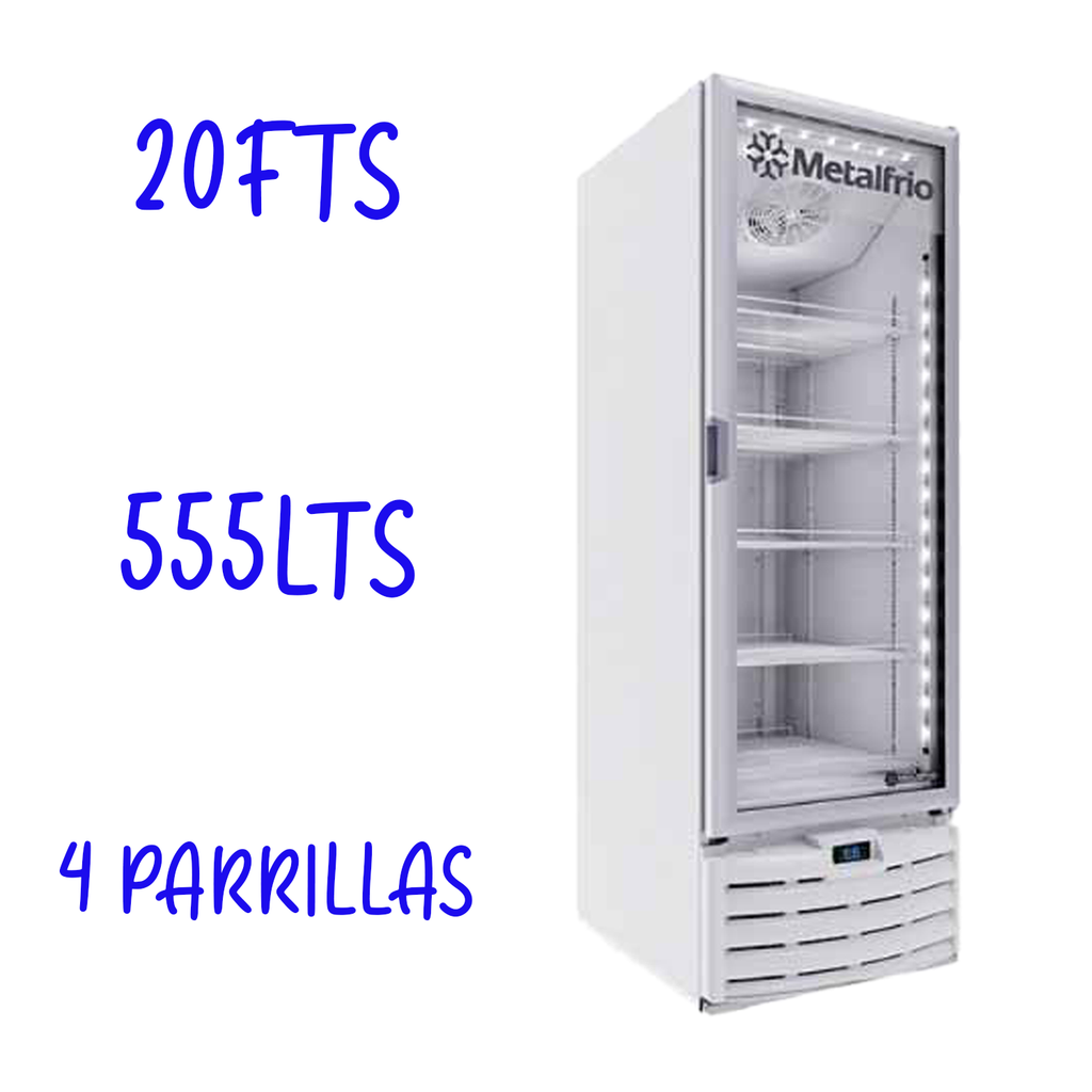 Congelador Vertical 1 Puerta Cristal 20fts Metalfrío VF50