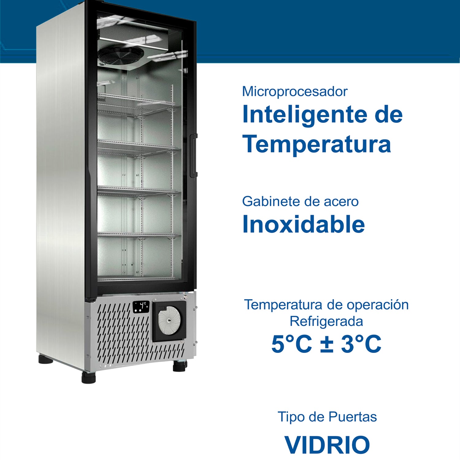 Refrigerador médico para laboratorios VMC12B con GRAFICADOR
