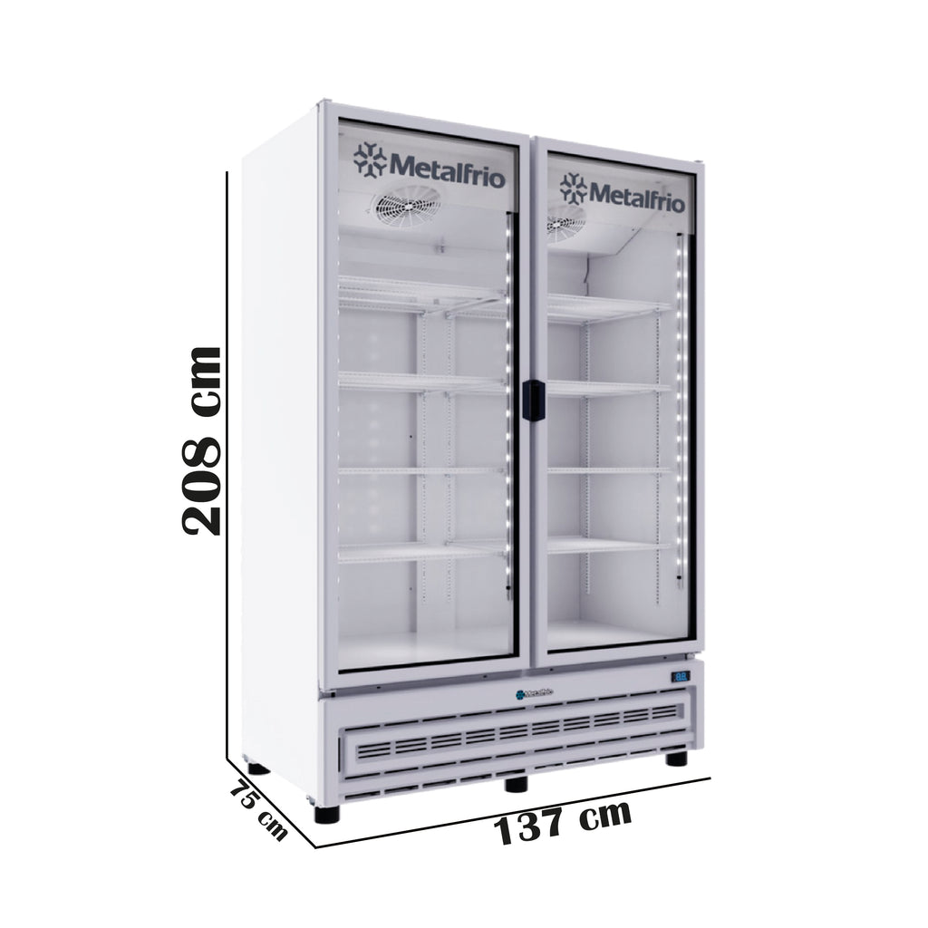 Refrigerador Cervecero 2 Puertas Cristal 42fts Metalfrío VN120