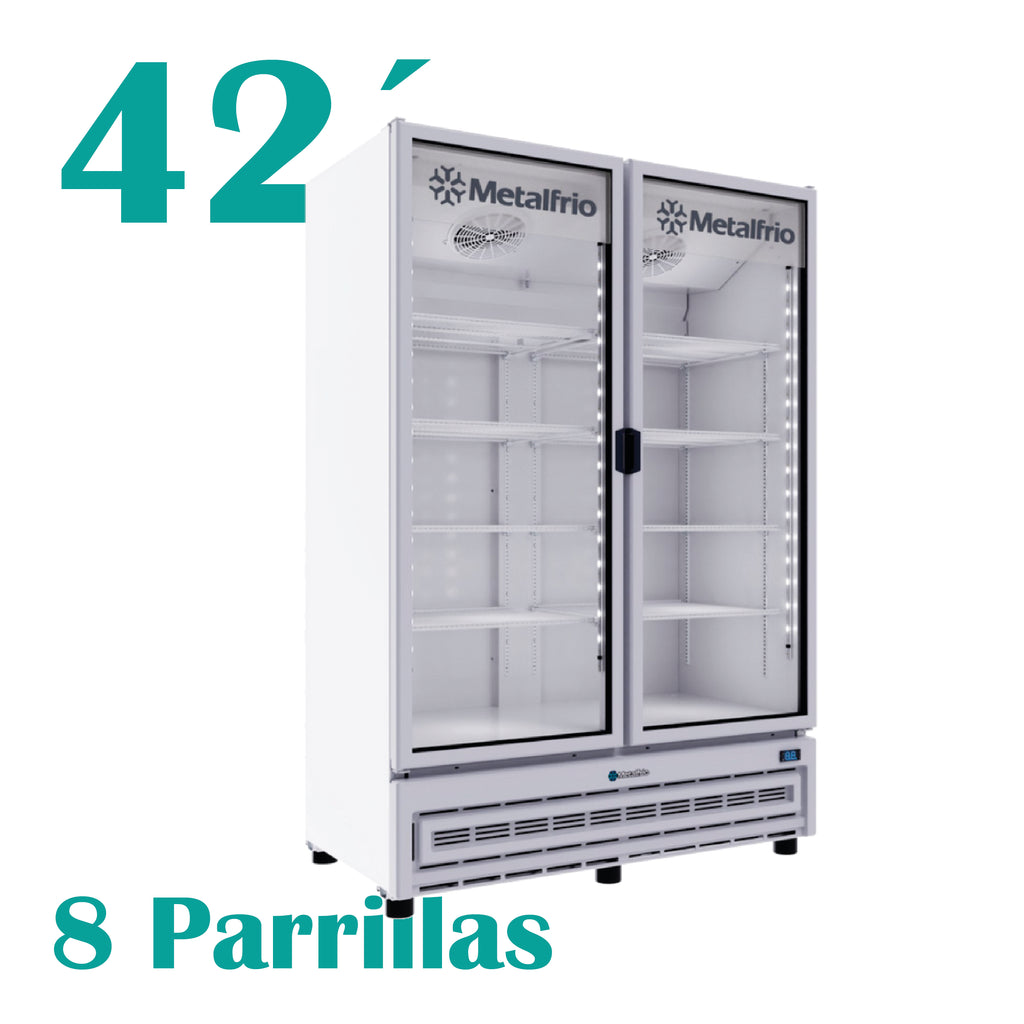 Refrigerador Cervecero 2 Puertas Cristal 42fts Metalfrío VN120