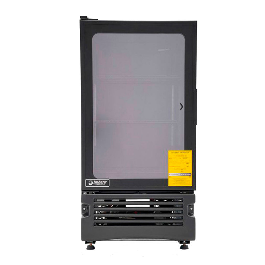 Refrigerador Vertical Cobalt 1 Puerta Cristal Luz Led 115V. 1/6 HP Imbera Vr04C