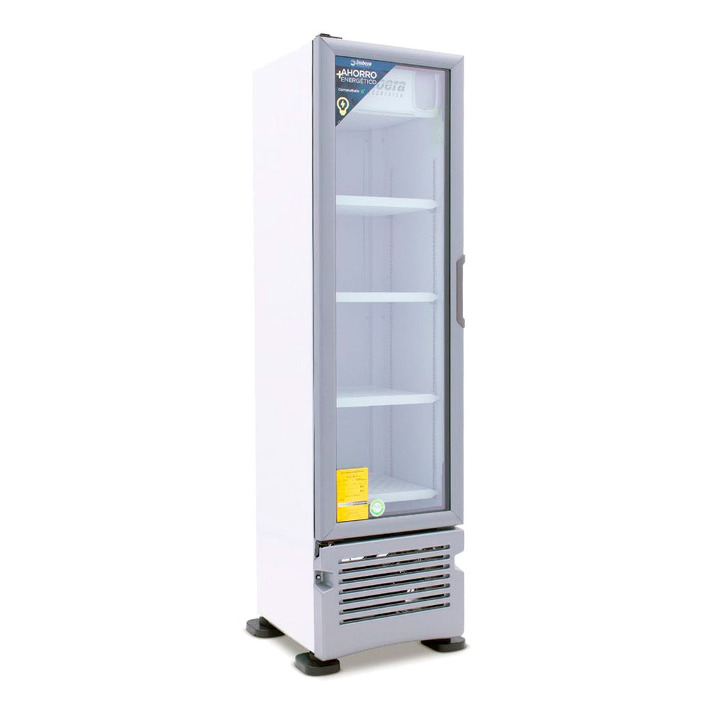Refrigerador Vertical 1 Puerta Cristal Luz Led 115V. 1/6 HP Imbera VR80