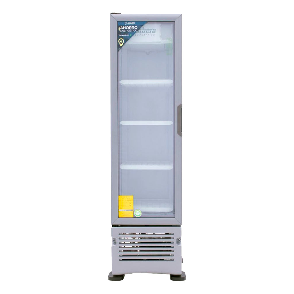 Refrigerador Vertical 1 Puerta Cristal Luz Led 115V. 1/6 HP Imbera VR80