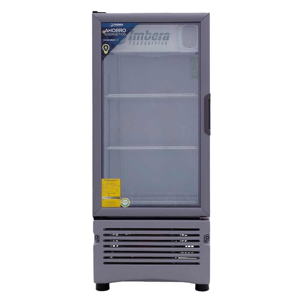 Refrigerador Vertical 1 Puerta Cristal Luz Led 115V. 1/6 HP Imbera Vr09